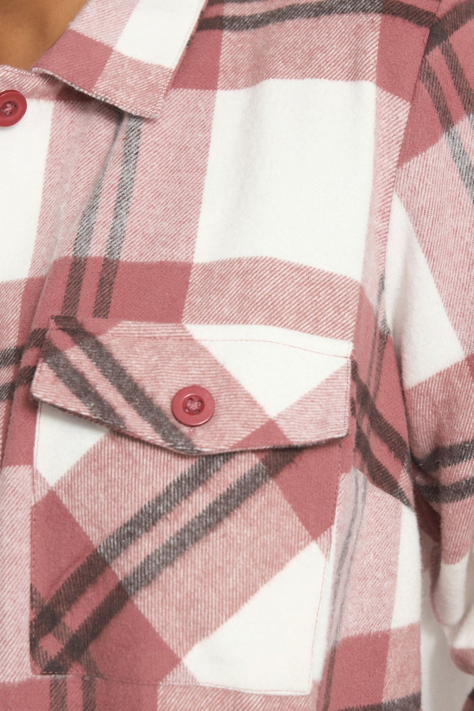 Yours Curve Pink & White Check Shacket