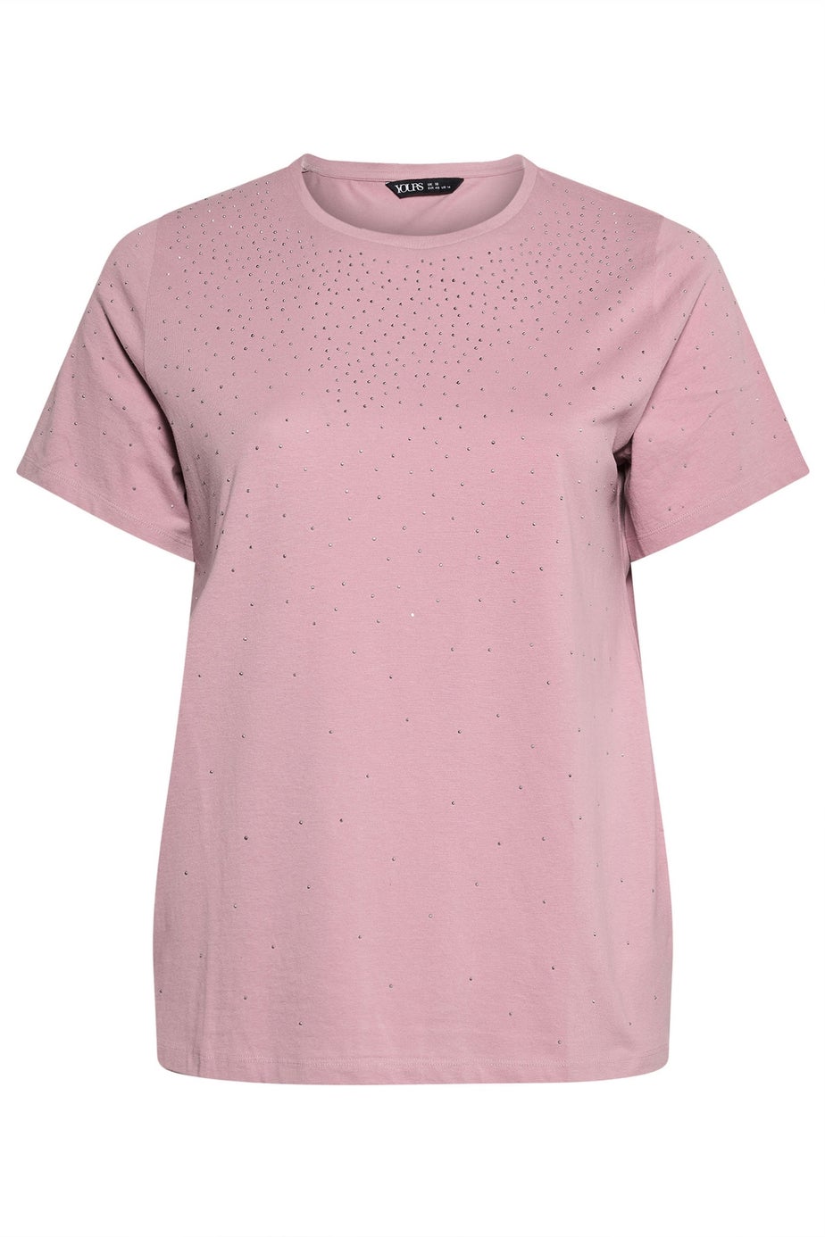 Yours Curve Pink Embellished T-Shirt