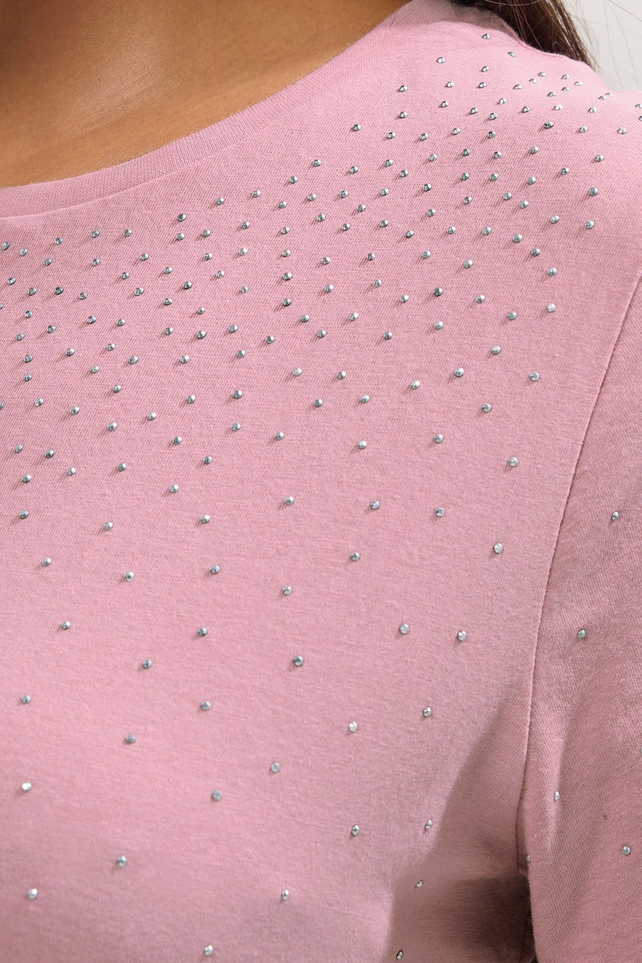 Yours Curve Pink Embellished T-Shirt