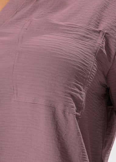 Yours Curve Mauve Purple Crinkle Blouse