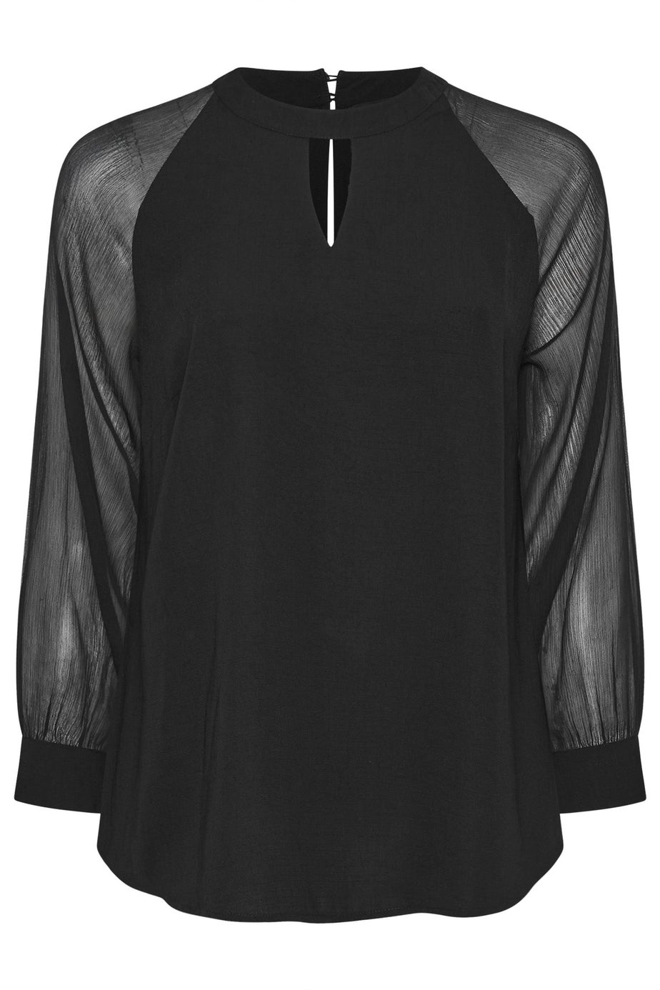 Yours Curve Black Keyhole Blouse