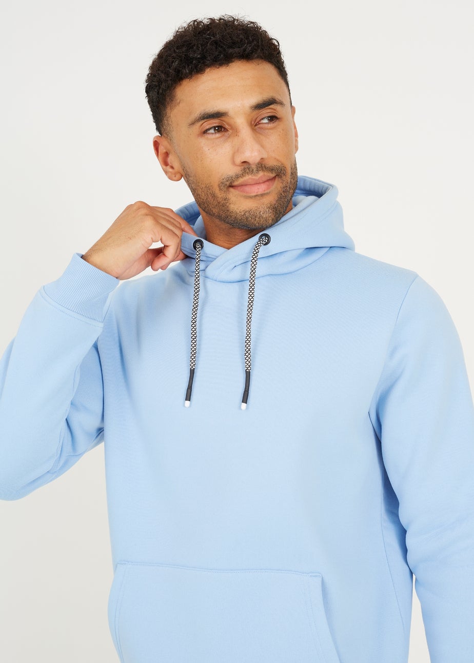 Brave Soul Blue Hoodie With Kangaroo Pocket