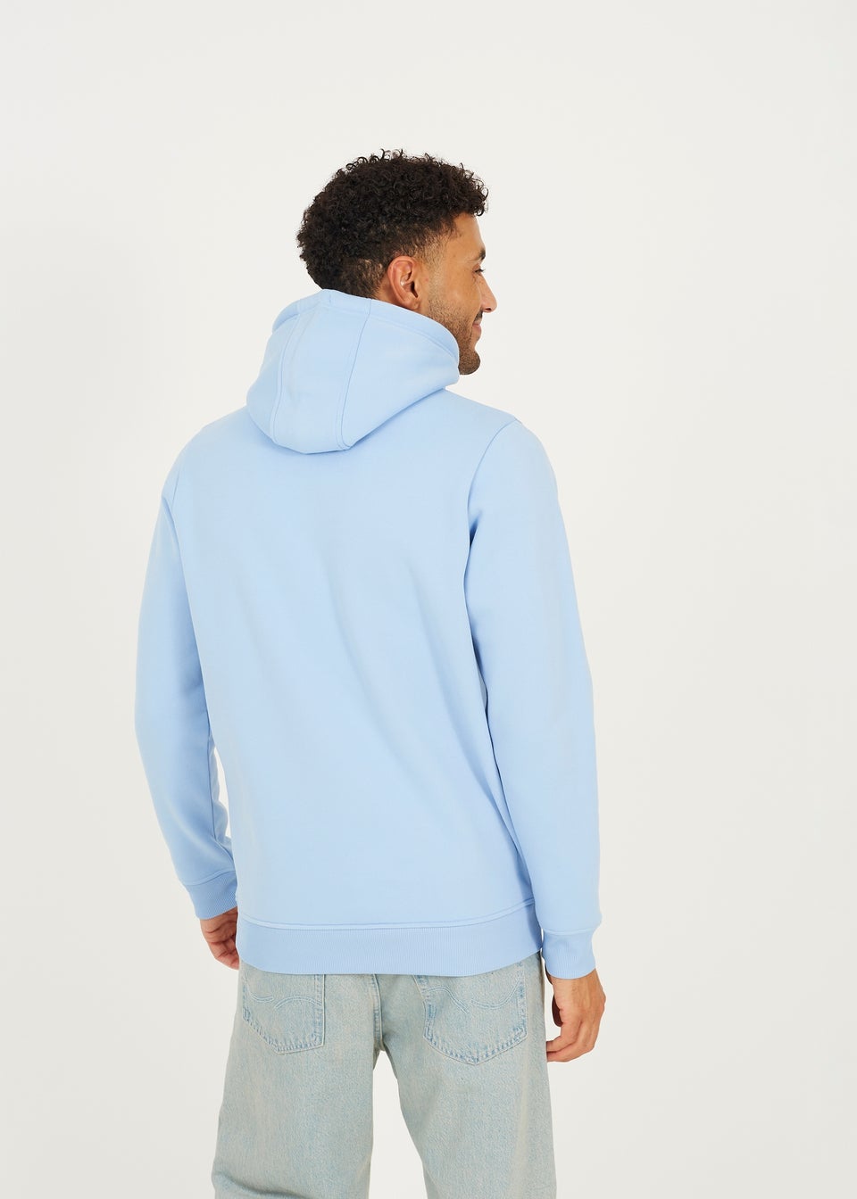 Brave Soul Blue Hoodie With Kangaroo Pocket