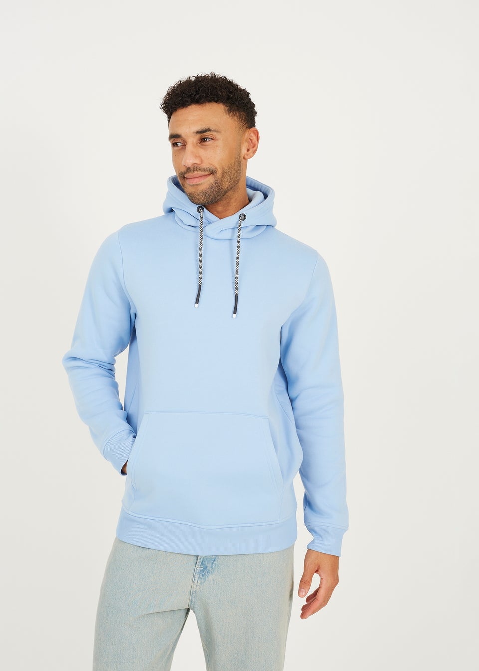 Brave Soul Blue Hoodie With Kangaroo Pocket