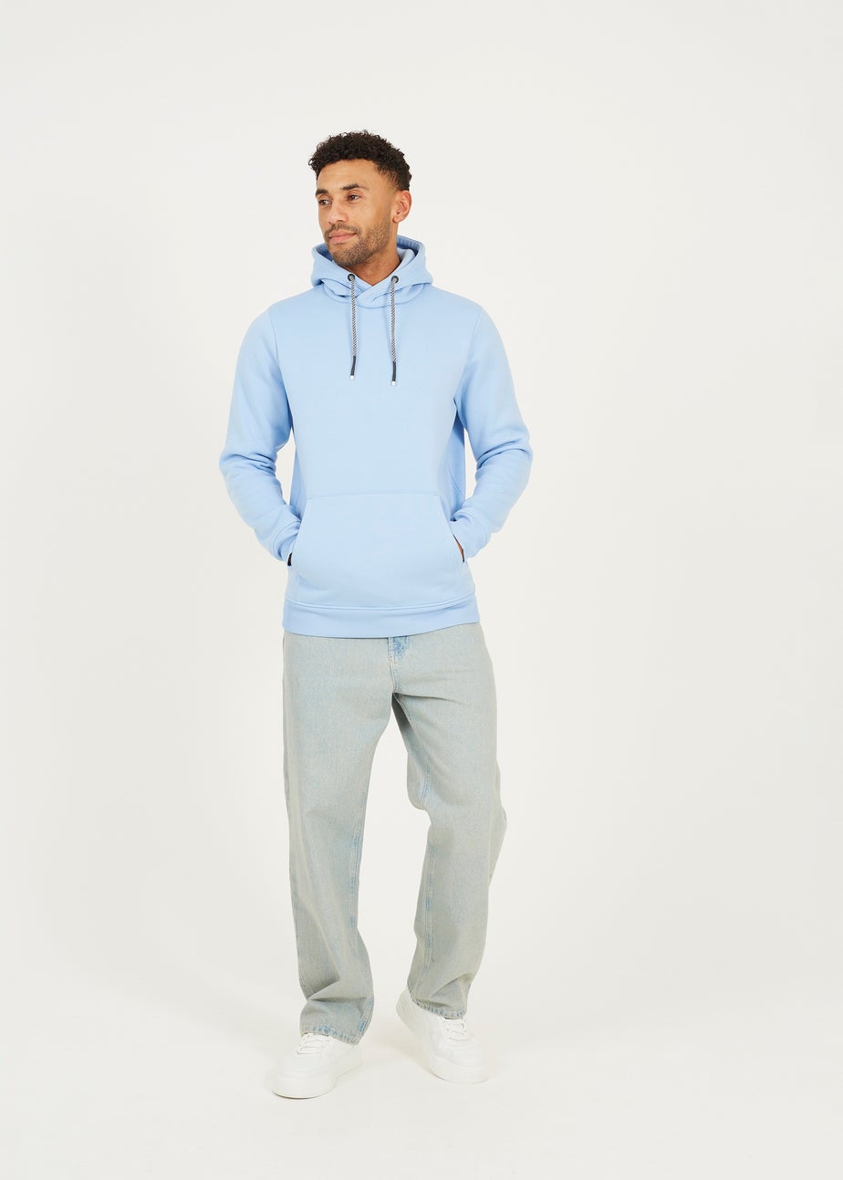 Brave Soul Blue Hoodie With Kangaroo Pocket