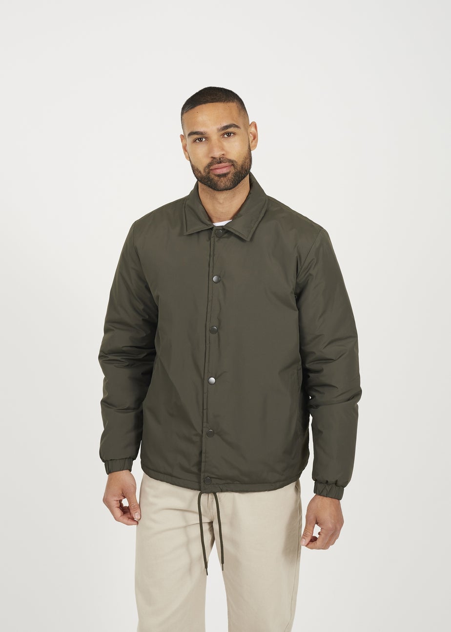 Brave Soul Khaki Padded Coach Jacket