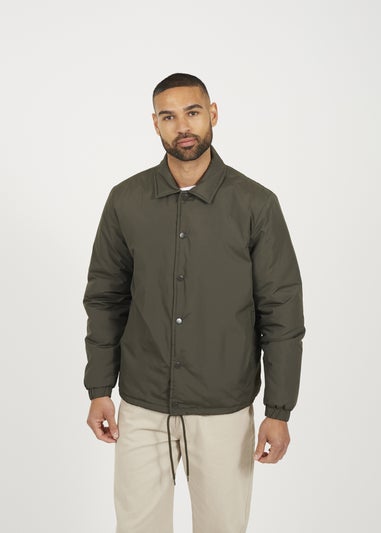 Brave Soul Khaki Padded Coach Jacket