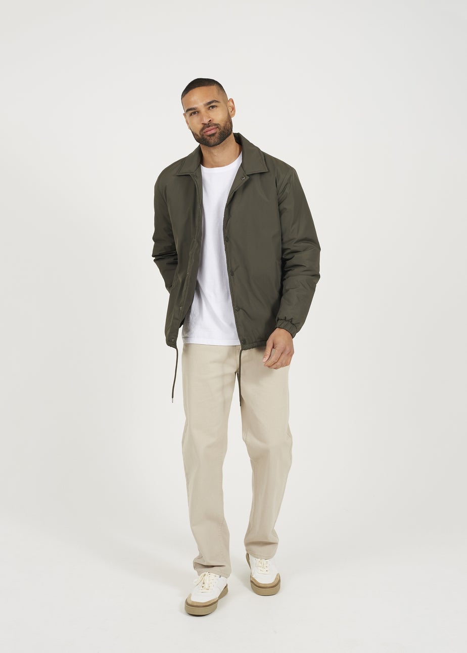 Brave Soul Khaki Padded Coach Jacket