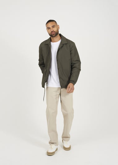 Brave Soul Khaki Padded Coach Jacket