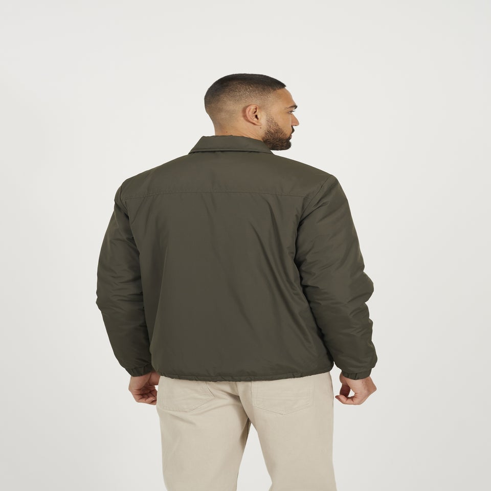 Brave Soul Khaki Padded Coach Jacket