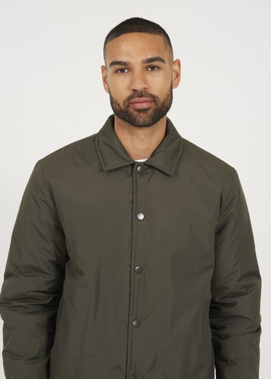 Brave Soul Khaki Padded Coach Jacket