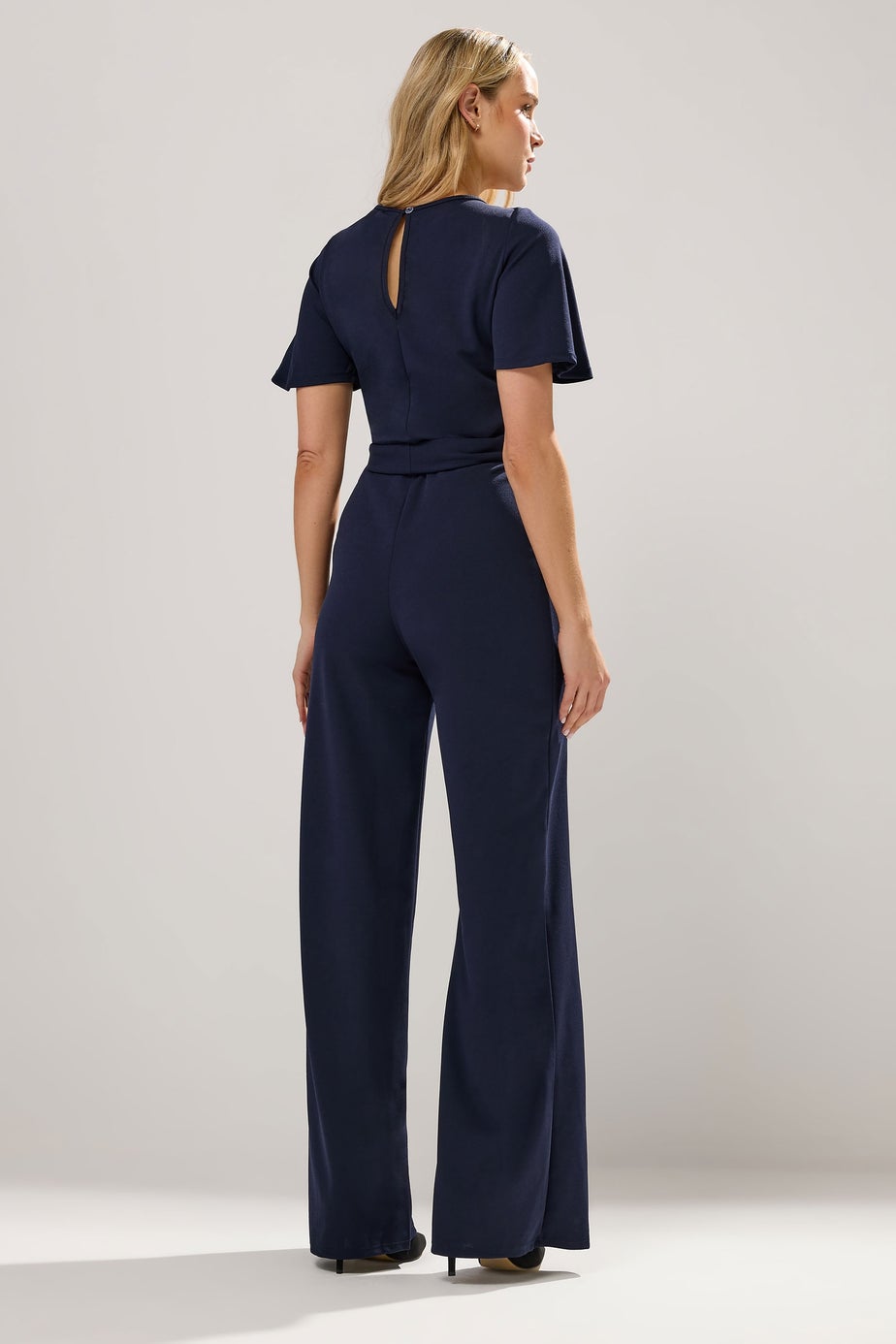 Long Tall Sally Navy Blue Keyhole Jumpsuit
