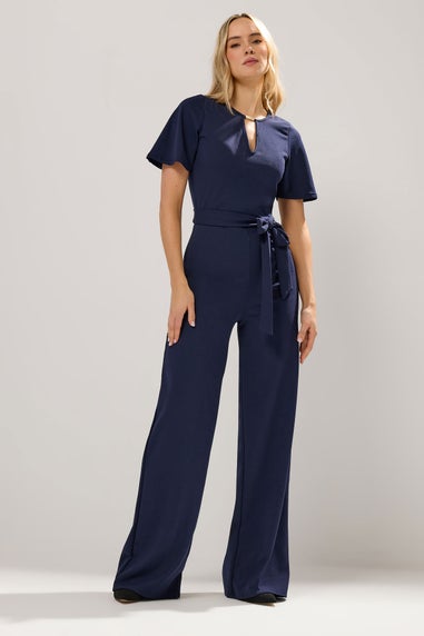 Long Tall Sally Navy Blue Keyhole Jumpsuit