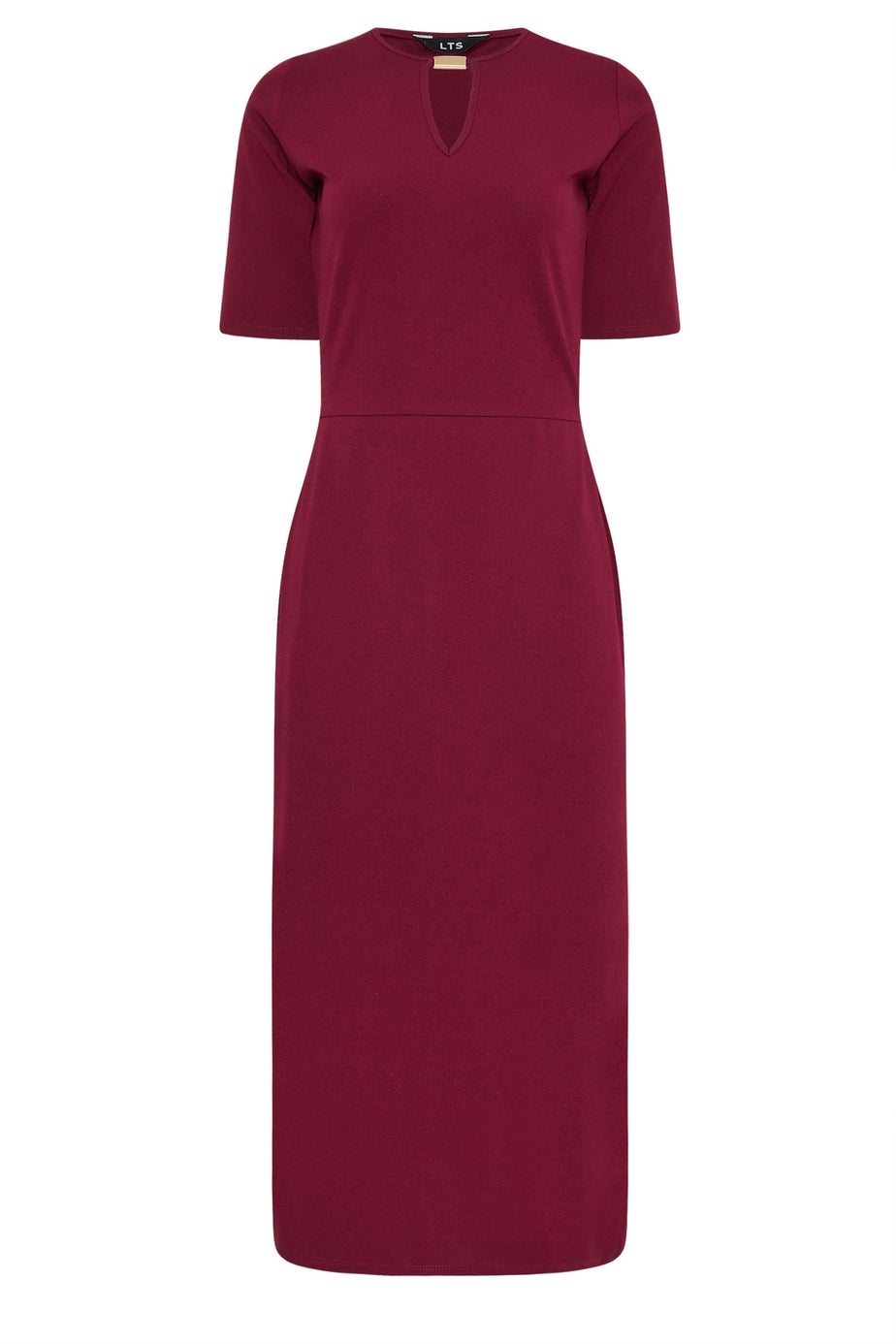 Long Tall Sally Red Keyhole Midi Dress