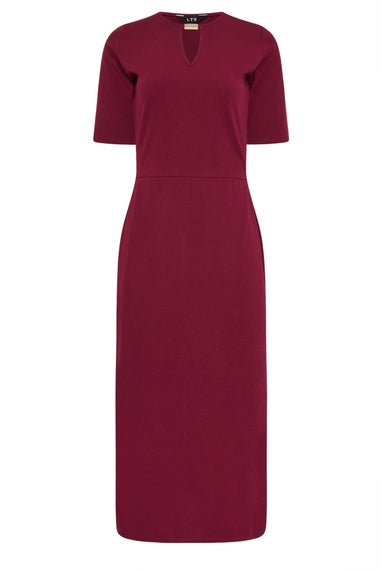 Long Tall Sally Red Keyhole Midi Dress