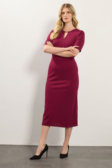 Long Tall Sally Red Keyhole Midi Dress