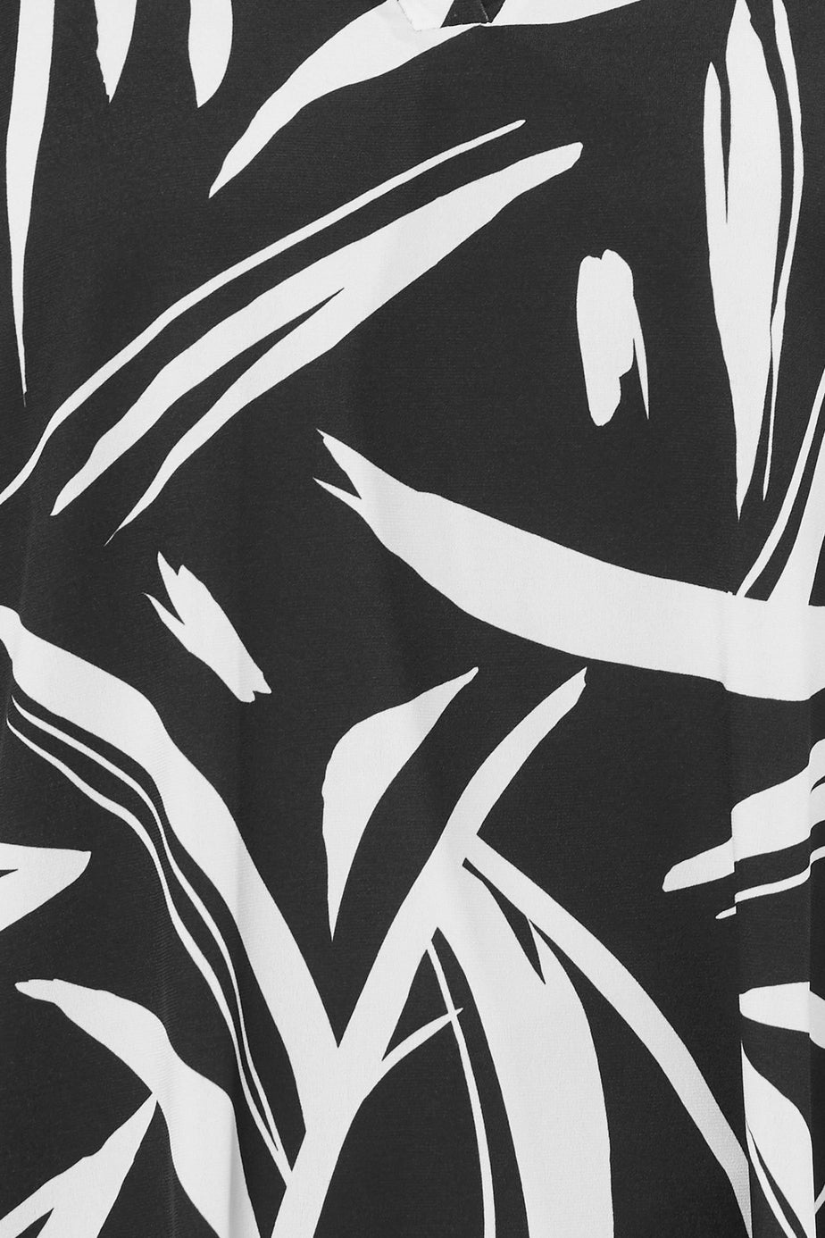 Evans Curve Black Abstract Print Notch Neck Jersey Blouse