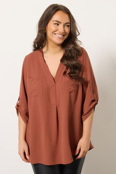 Evans Curve Rust Orange Overhead Utility Shirt