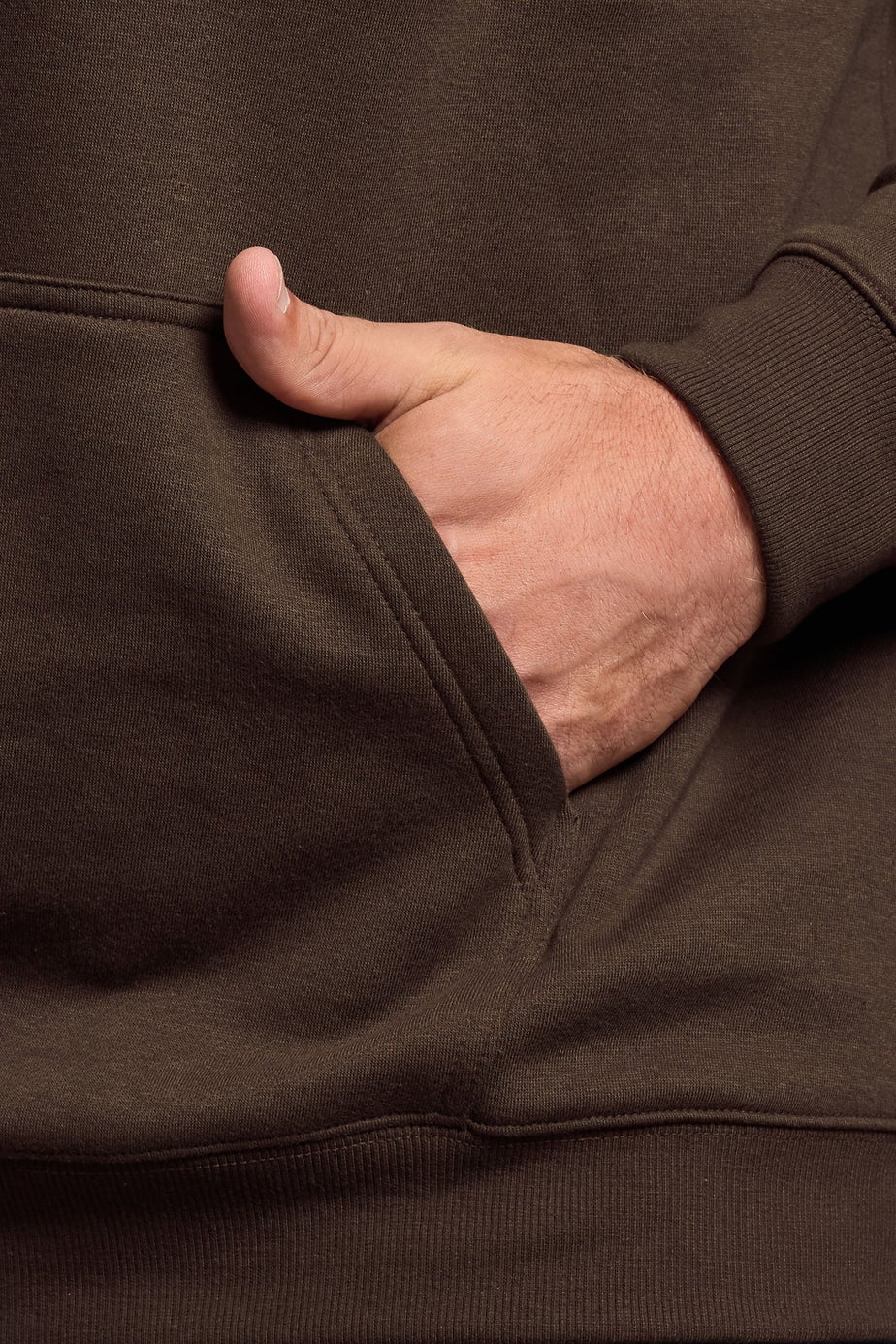 BadRhino Brown Cut & Sew Hoodie