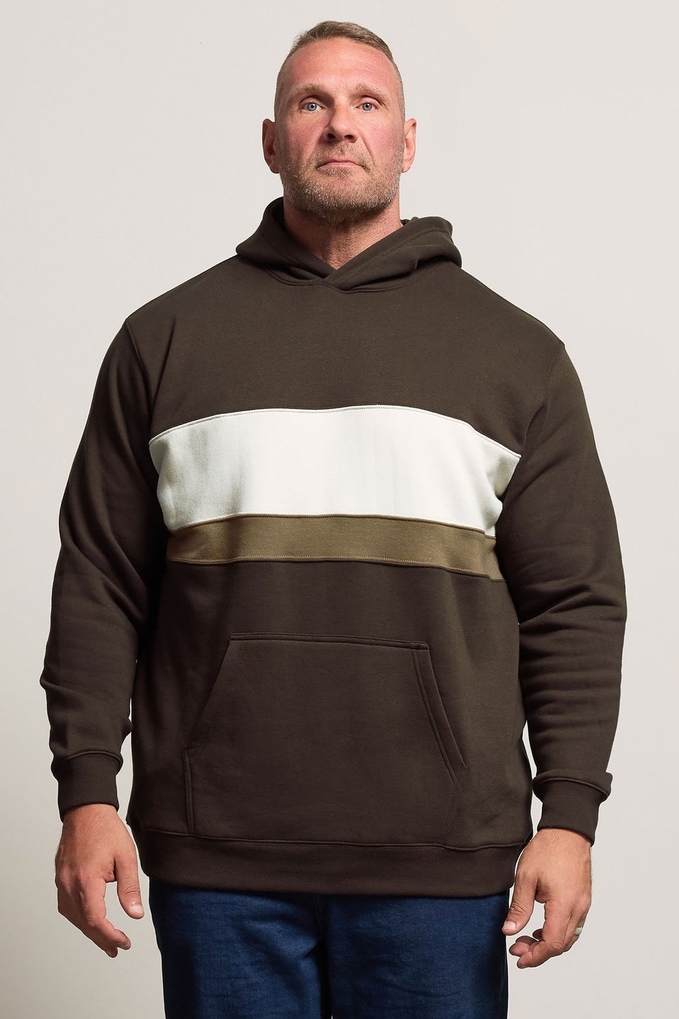 BadRhino Brown Cut & Sew Hoodie