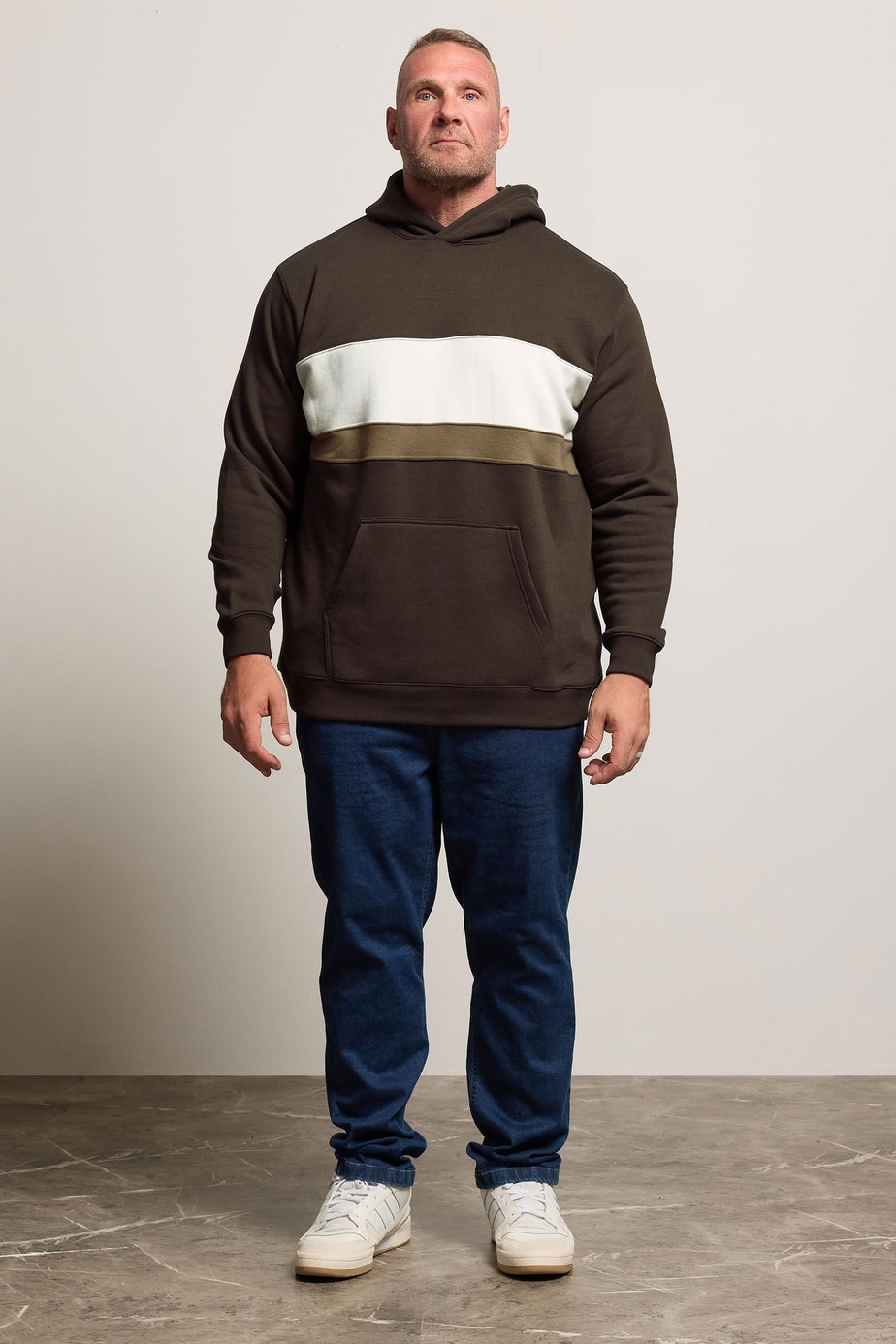 BadRhino Brown Cut & Sew Hoodie