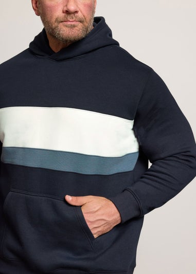 BadRhino Navy Blue Cut & Sew Hoodie