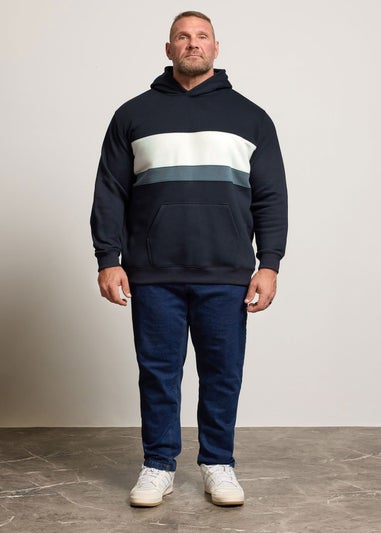 BadRhino Navy Blue Cut & Sew Hoodie