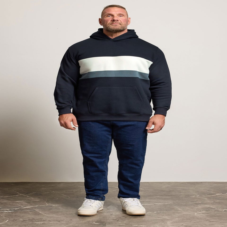 BadRhino Navy Blue Cut & Sew Hoodie