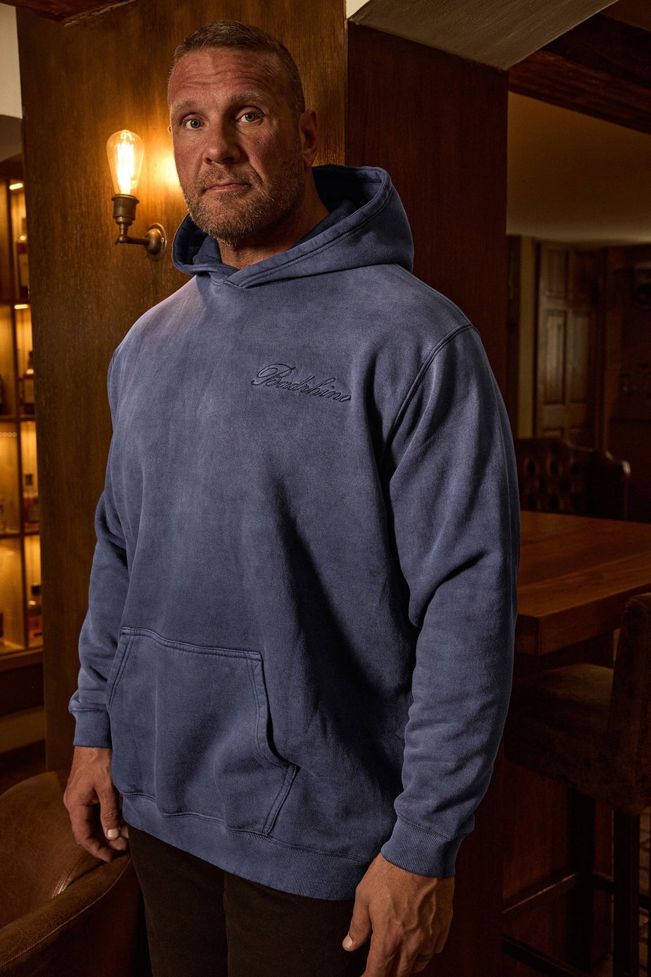BadRhino Navy Blue Sun Bleached Hoodie