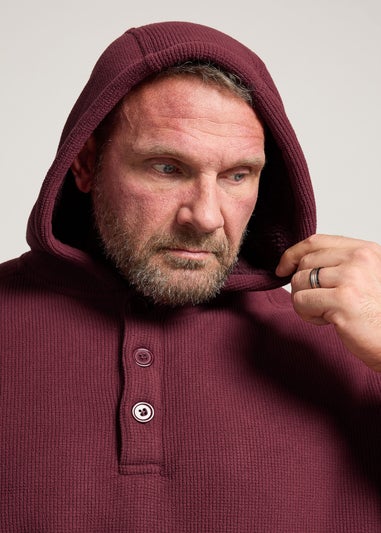 BadRhino Burgundy Borg Lined Fleece