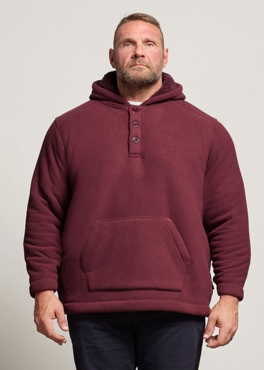 BadRhino Burgundy Borg Lined Fleece