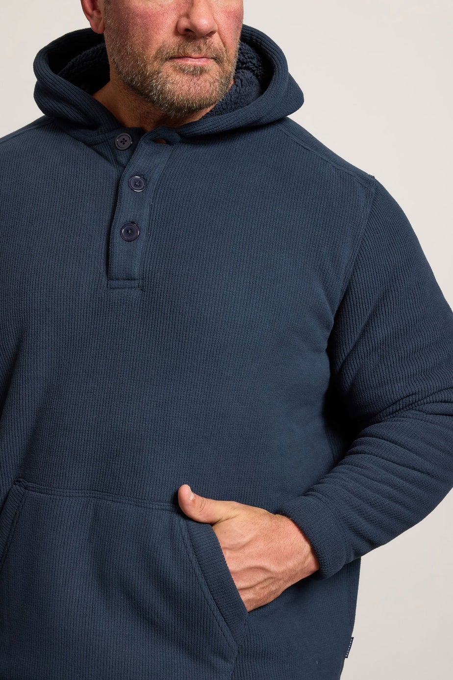 BadRhino Navy Blue Borg Lined Fleece
