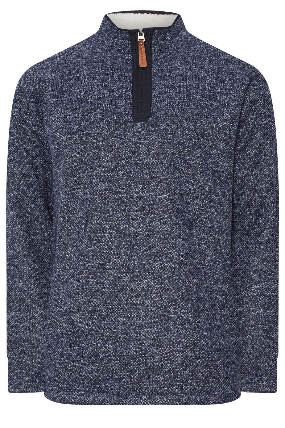 BadRhino Navy Blue Sherpa Lined Quarter Zip Jumper