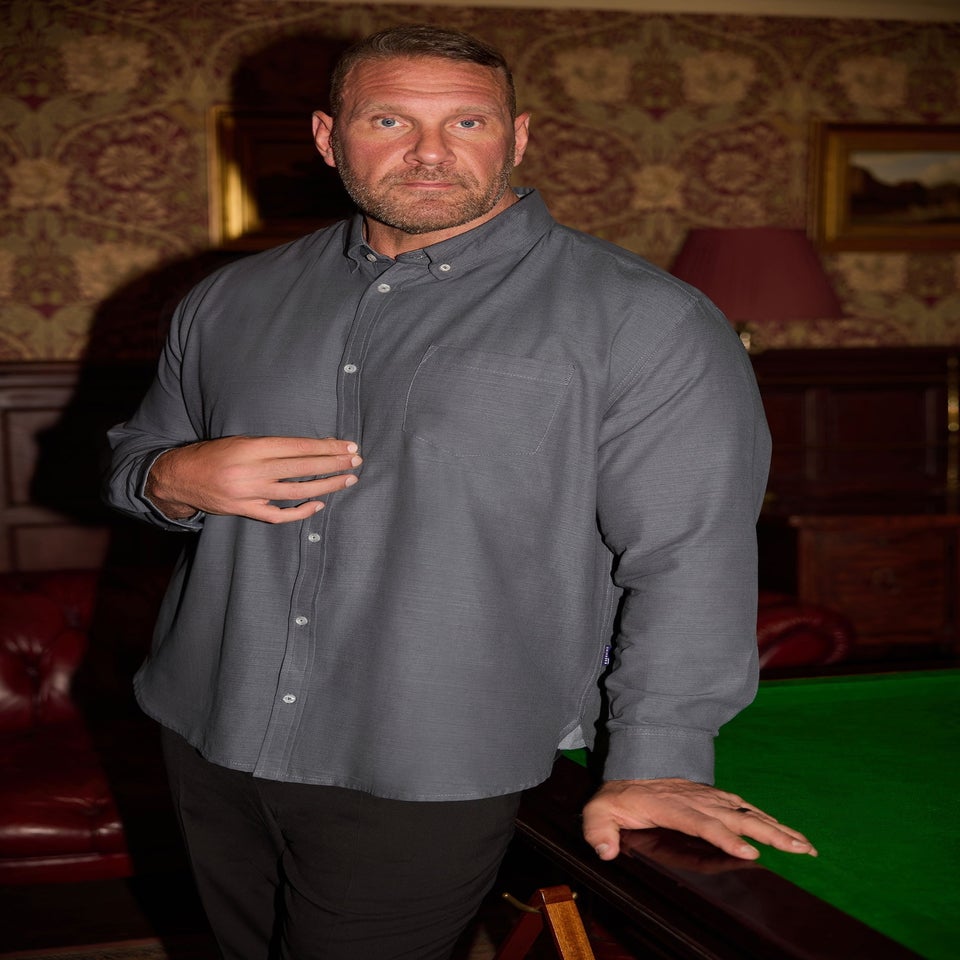 BadRhino Grey Long Sleeve Slub Shirt