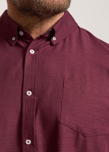 BadRhino Burgundy Red Long Sleeve Slub Shirt