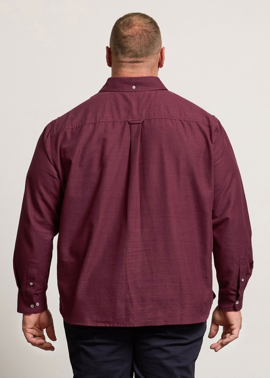 BadRhino Burgundy Red Long Sleeve Slub Shirt
