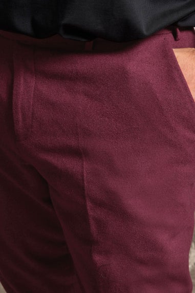 BadRhino Tailoring Burgundy Red Tweed Suit Trousers