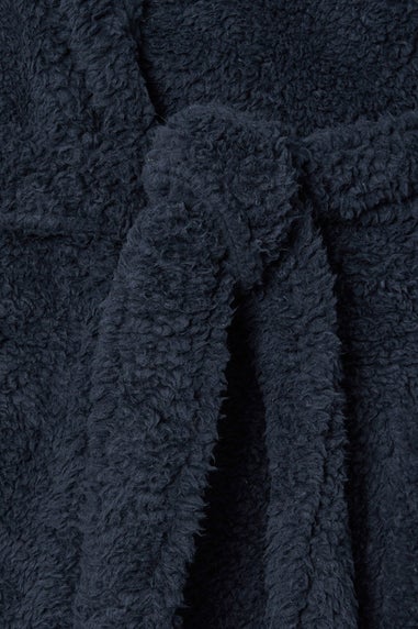 BadRhino Navy Blue Borg Dressing Gown