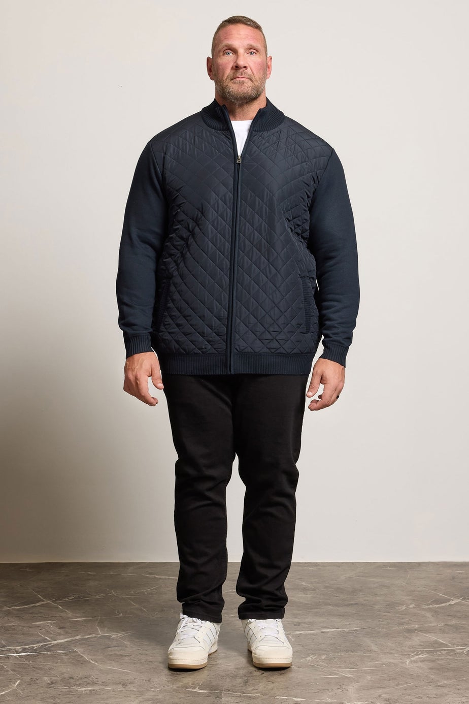 BadRhino Navy Blue Diamond Quilted Jacket