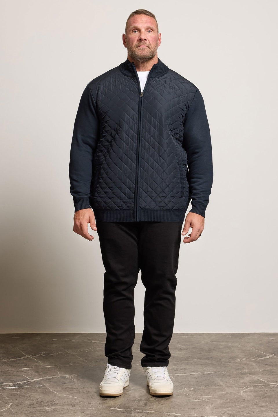 BadRhino Navy Blue Diamond Quilted Jacket