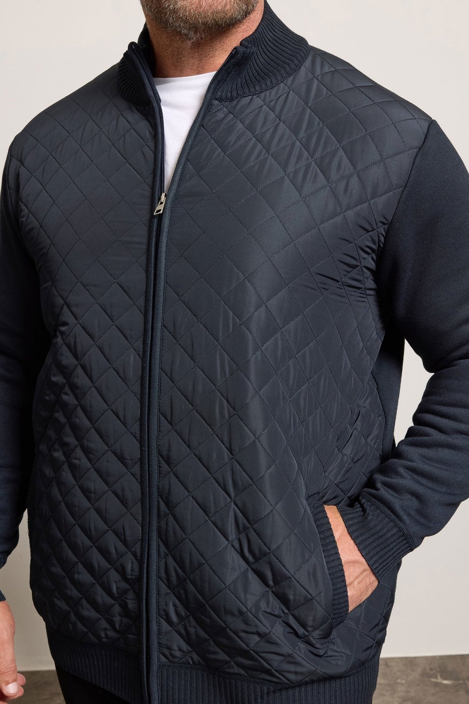 BadRhino Navy Blue Diamond Quilted Jacket