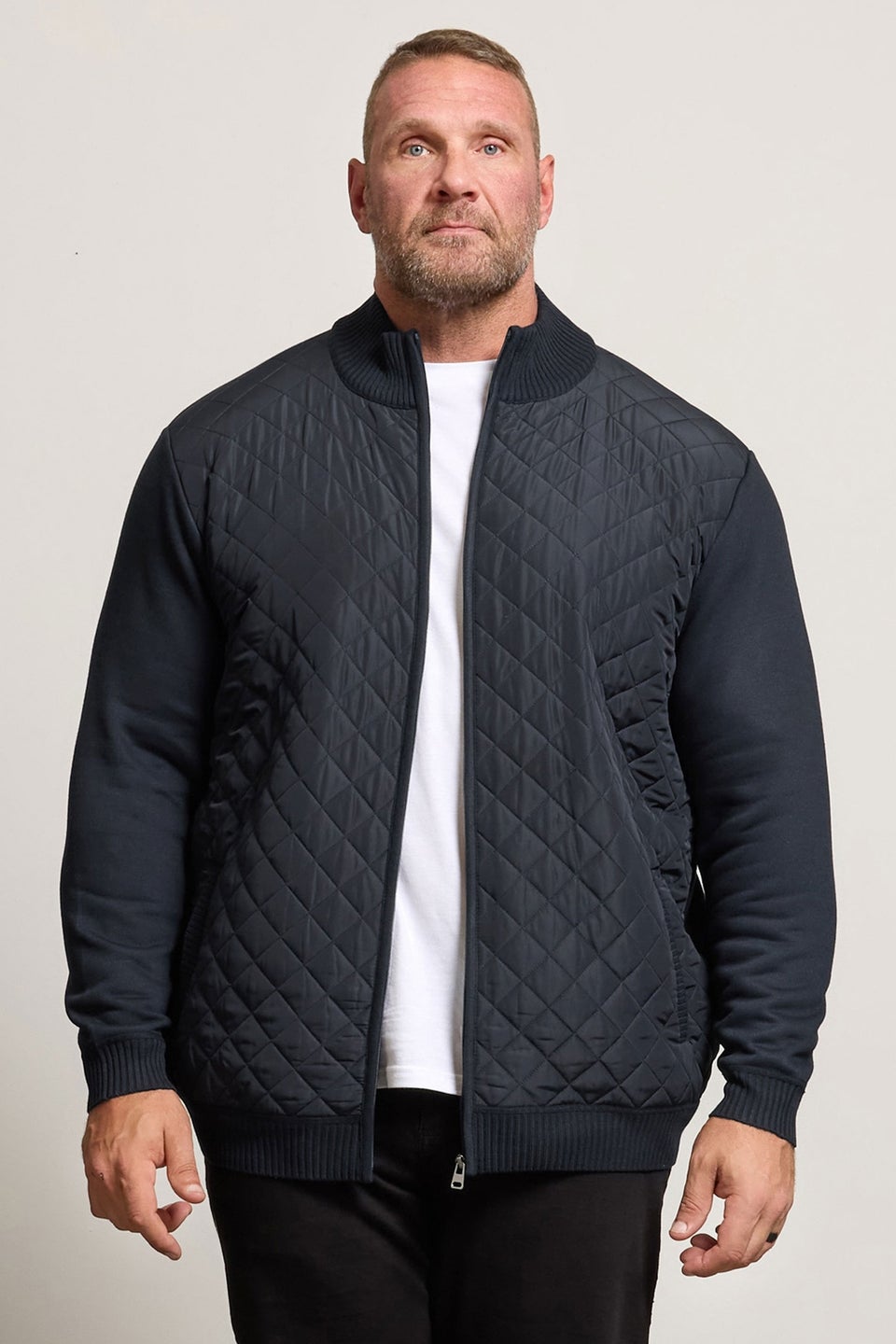 BadRhino Navy Blue Diamond Quilted Jacket