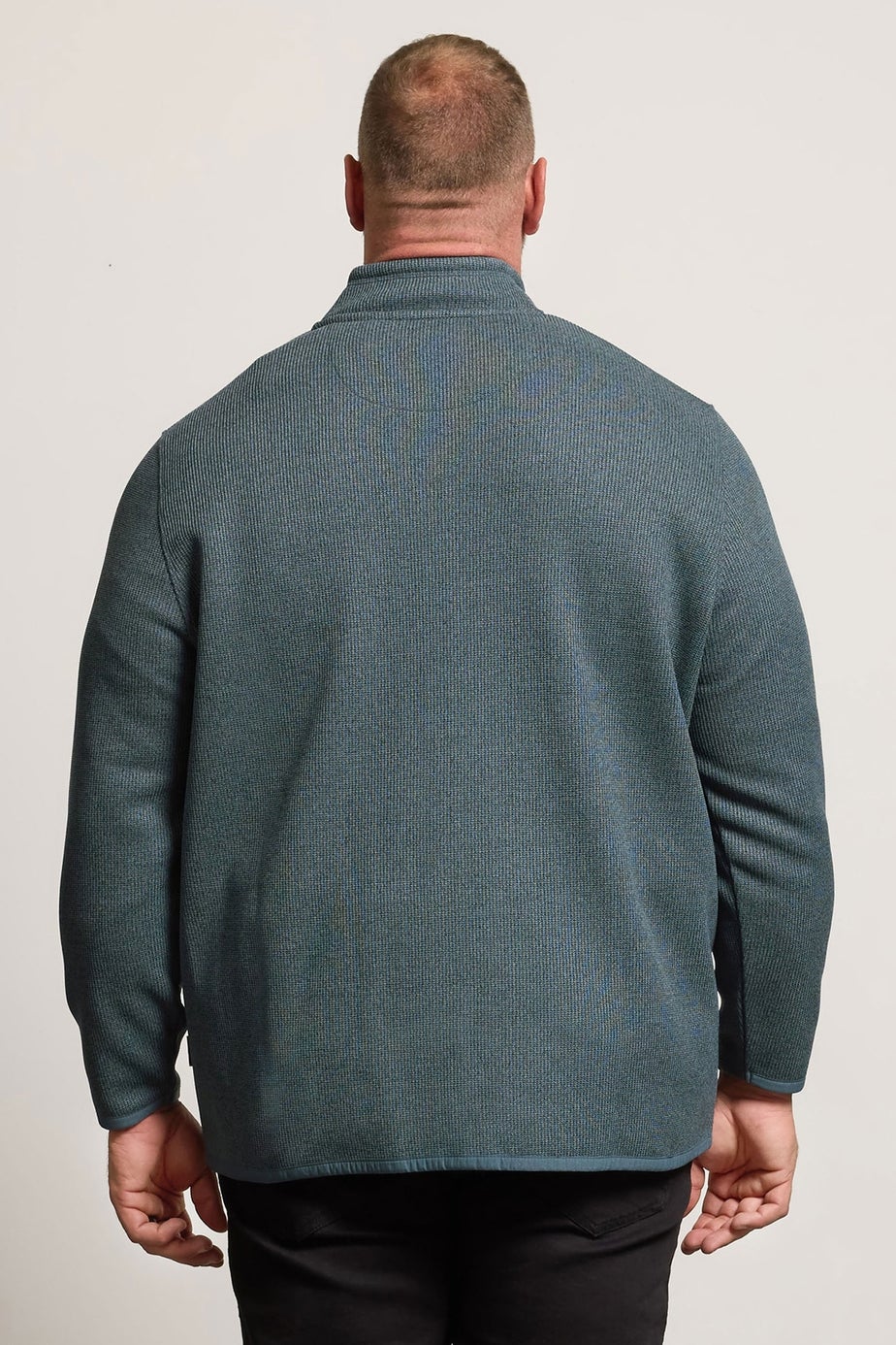 BadRhino Zip Through Textured Fleece Jacket