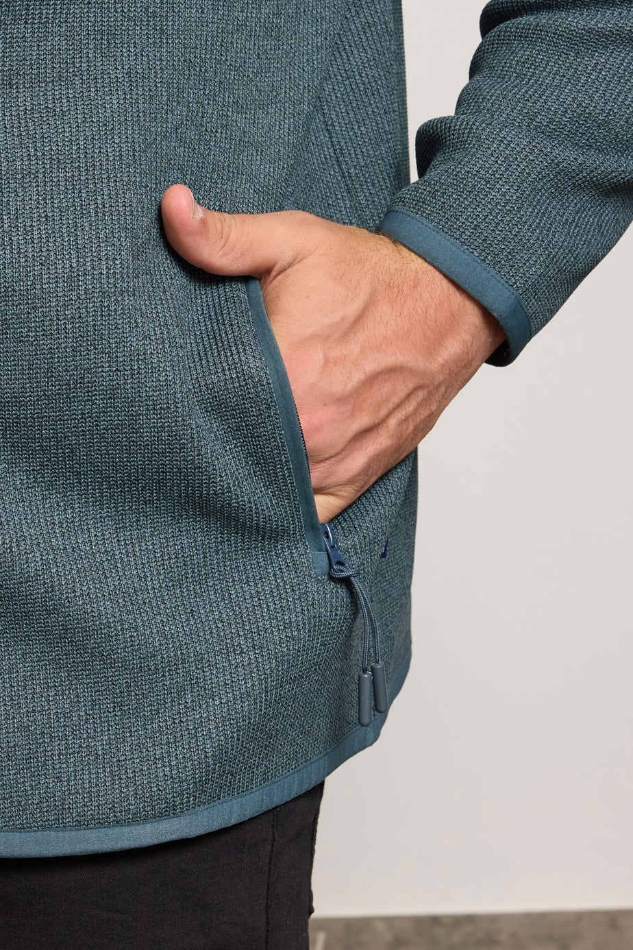 BadRhino Zip Through Textured Fleece Jacket