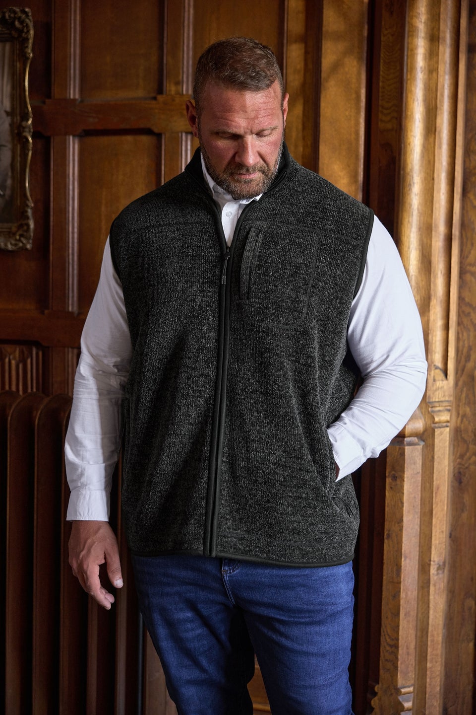 BadRhino Grey Fleece Pocket Gilet