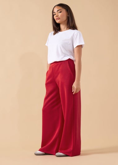PixieGirl Petite Red Wide Leg Joggers