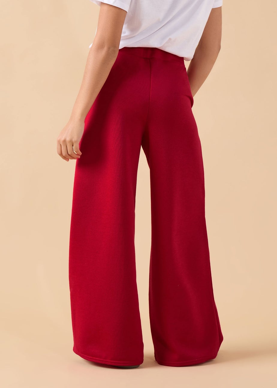 PixieGirl Petite Red Wide Leg Joggers