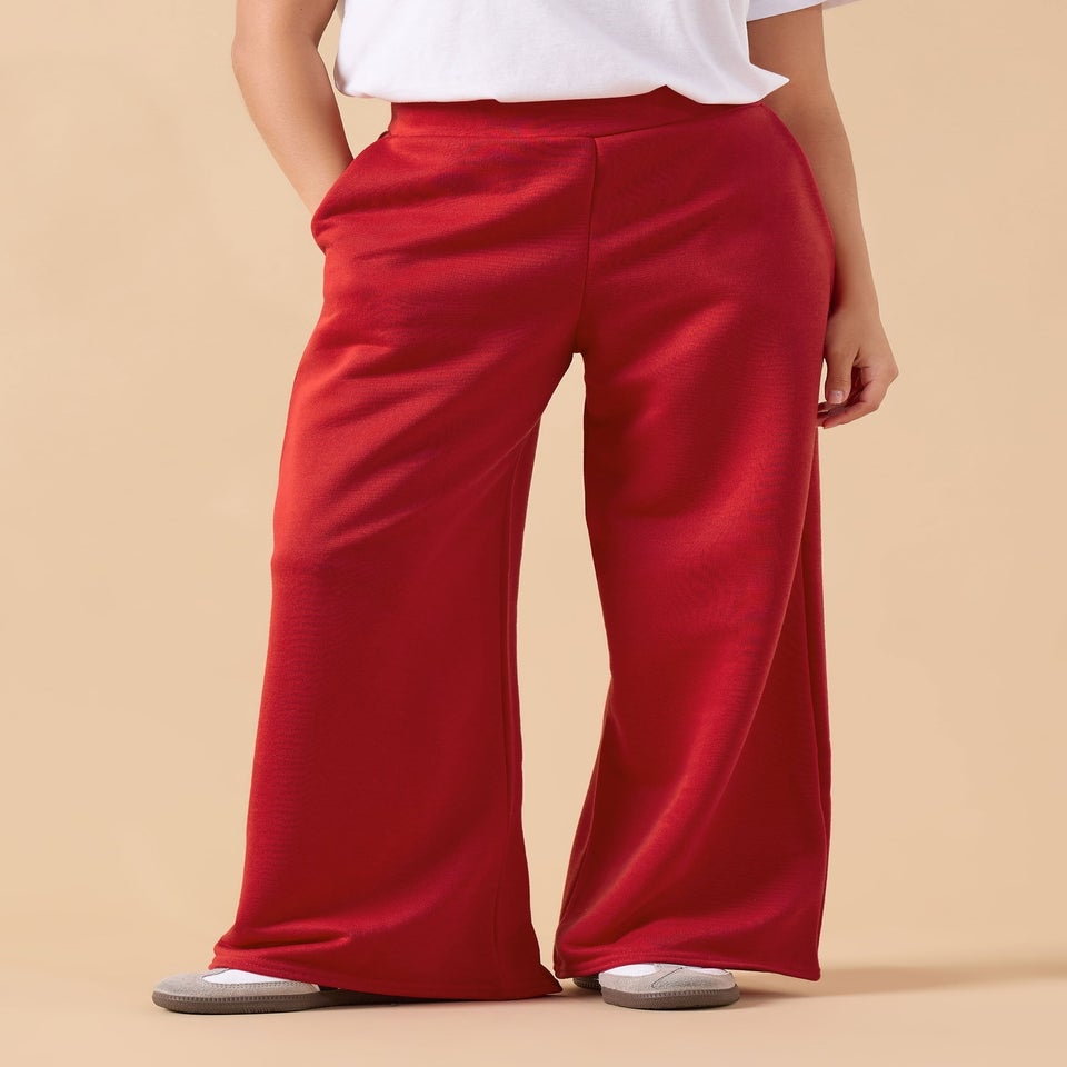 PixieGirl Petite Red Wide Leg Joggers
