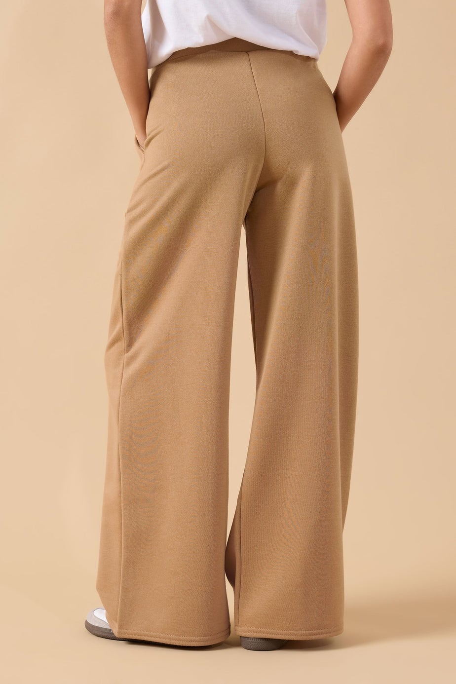 PixieGirl Petite Beige Brown Wide Leg Joggers
