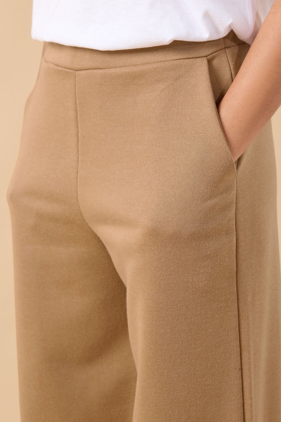 PixieGirl Petite Beige Brown Wide Leg Joggers